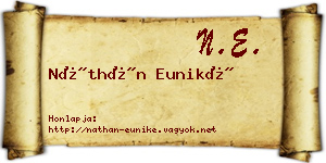 Náthán Euniké névjegykártya